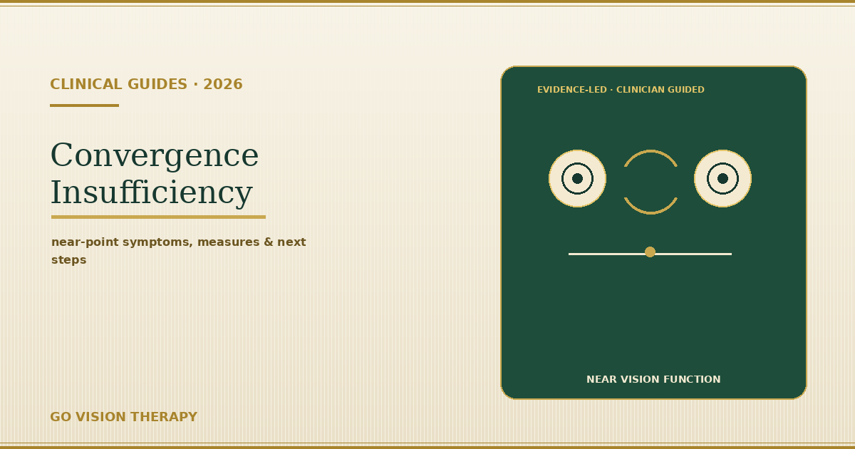 Convergence Insufficiency: Symptoms, Diagnosis & Treatment (2026 Guide)