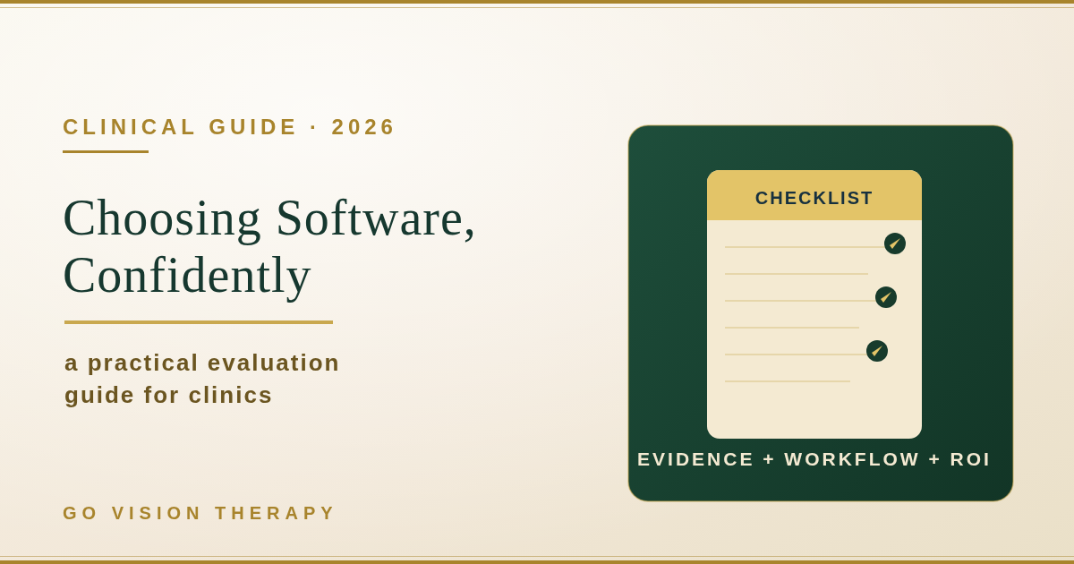 Vision Therapy Software for Optometry Clinics: A Practical Evaluation Guide